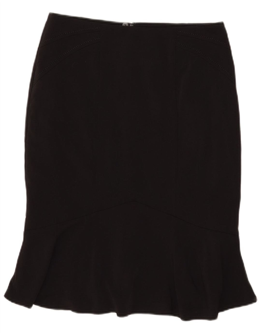 Marks & Spencer Damen Trompetenrock UK 10 Small W29 Schwarz Polyester