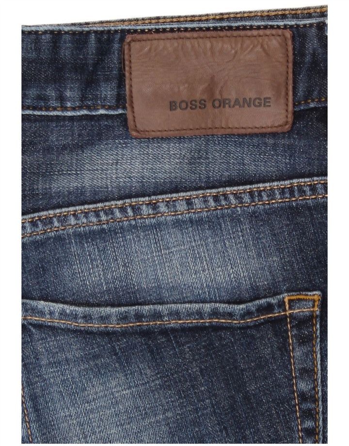 Hugo Boss Herren Straight Jeans W34 L36 Blaue Baumwolle