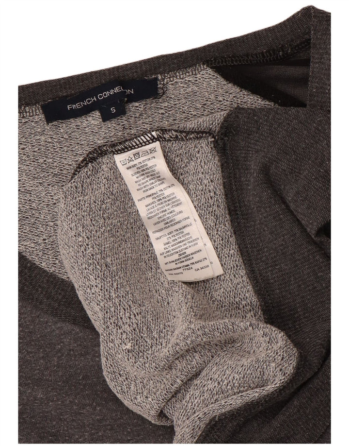French Connection Damen-Sweatshirt mit 3/4-Ärmeln, Gr. 10, Größe S, Grau