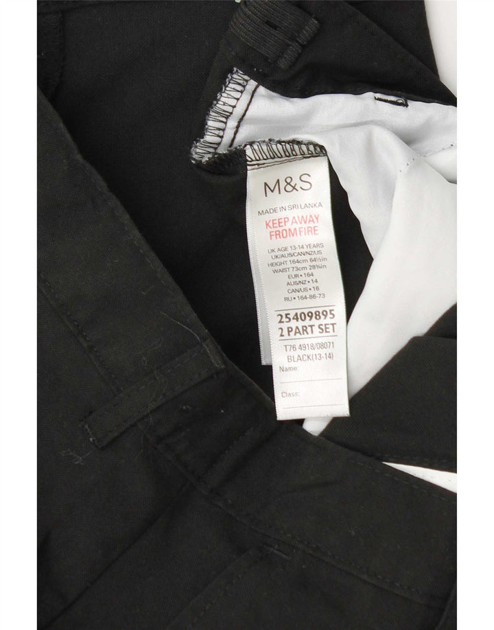 Marks & Spencer Chino-Shorts für Jungen, 13–14 Jahre, W30, schwarzes Polyester