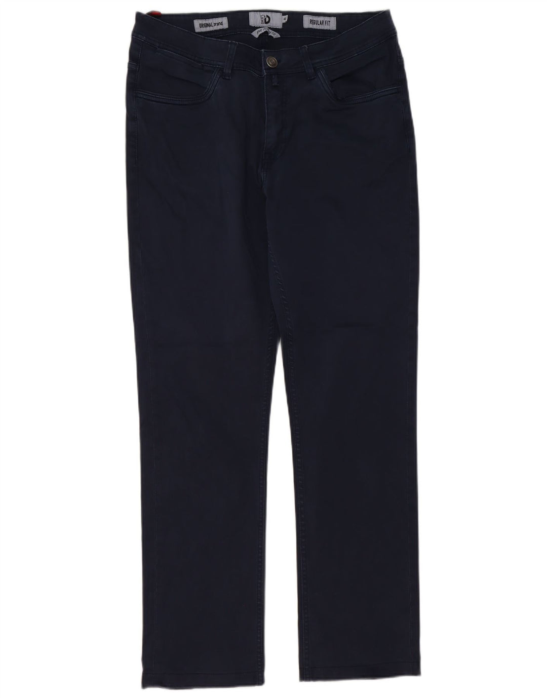 DACK'S Mens Regular Fit Casual Trousers IT 48 Medium W34 L31 Navy Blue