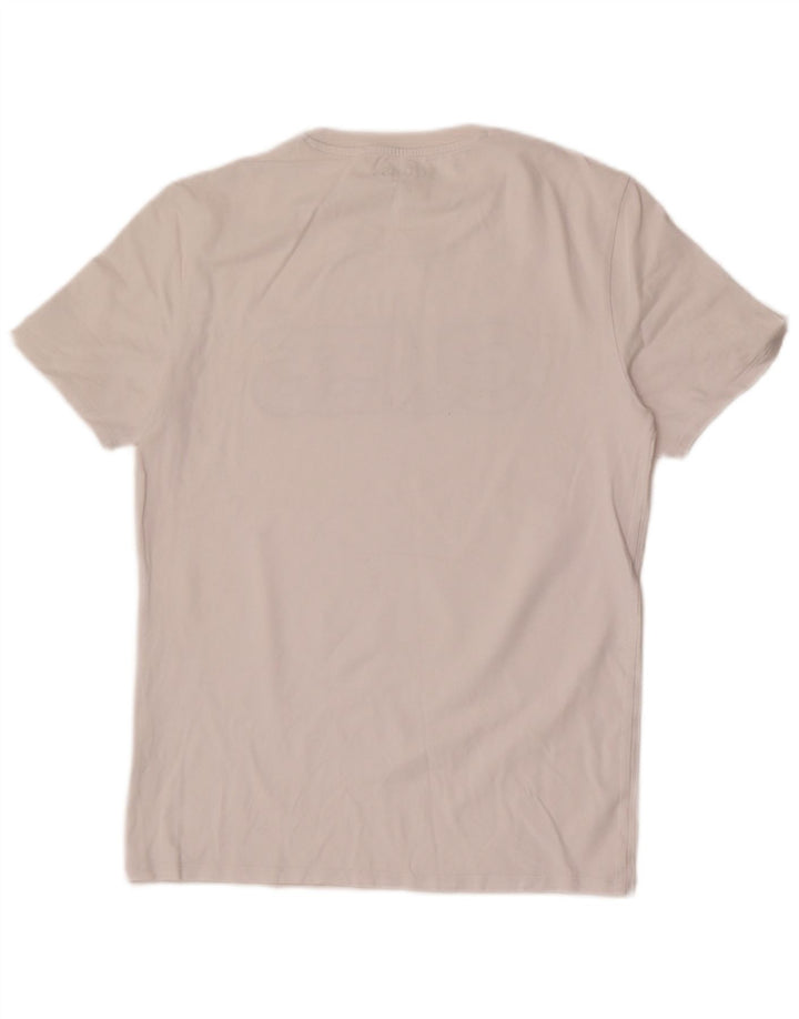 Guess Slim-Fit-Grafik-T-Shirt-Oberteil für Herren in Mittelweiß