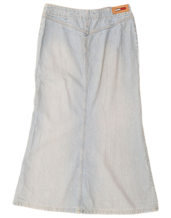 TOMMY HILFIGER Damen Jeansrock mit hoher Taille US 10 Large W30 Blaue Baumwolle