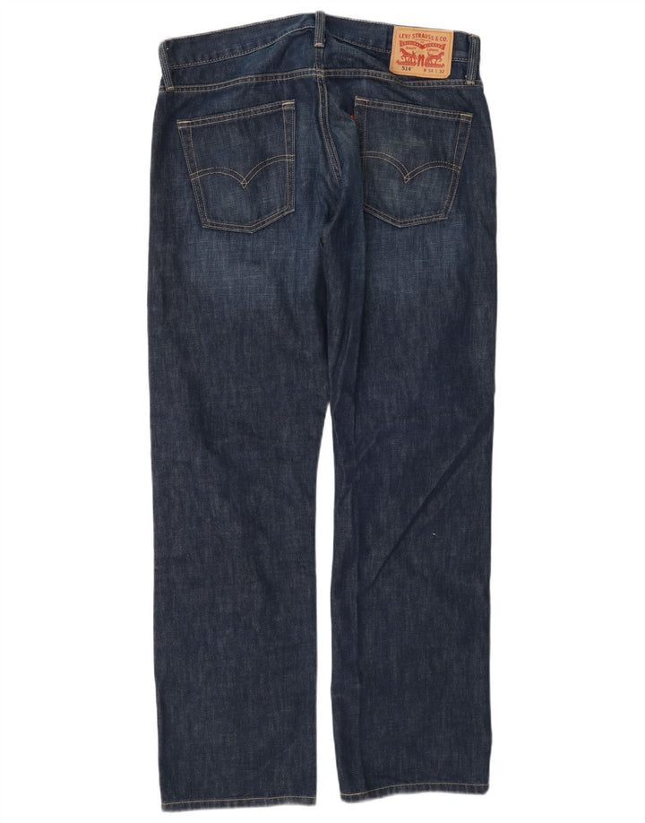 Levi's Herren 514 Straight Jeans W34 L32 Marineblaue Baumwolle
