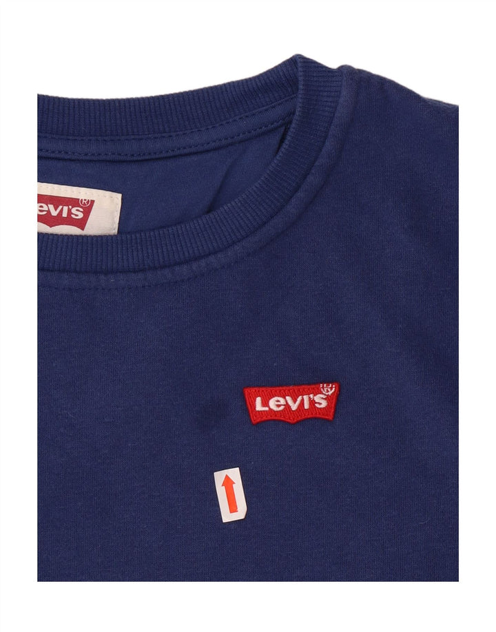 LEVI'S Boys Sweatshirt Jumper 11-12 Years Navy Blue Cotton
