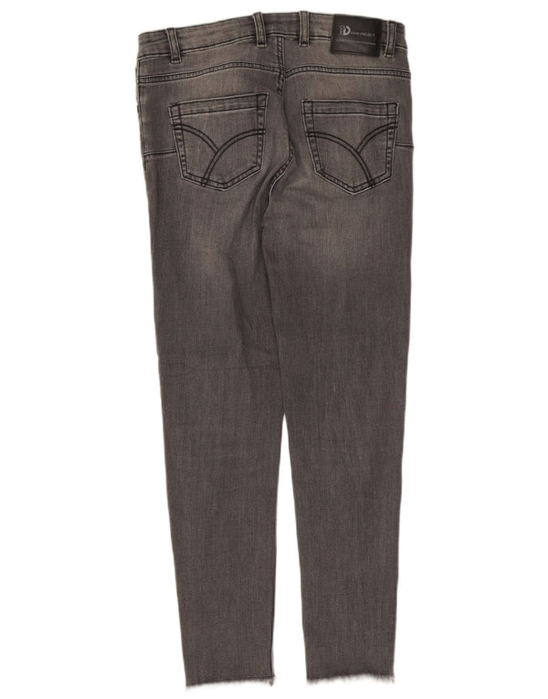 Dack's Damen Crop Skinny Jeans IT 46 Large W30 L25 Graue Baumwolle