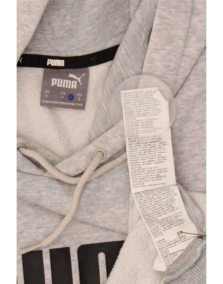 Puma Herren Graphic Hoodie Pullover Kleine graue Baumwolle