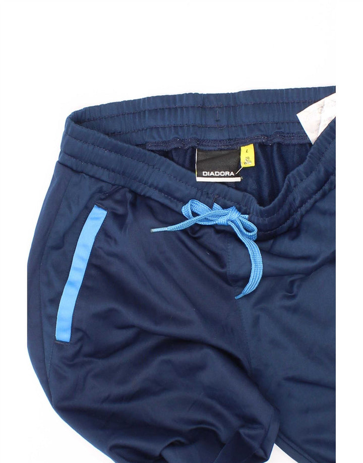 Diadora Jungen-Trainingshose, Jogginghose, 9–10 Jahre, marineblaues Polyester