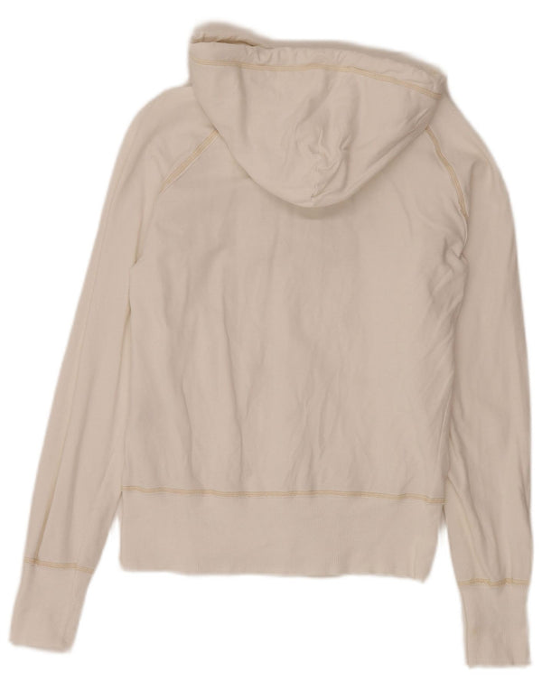 Lee Womens Graphic Zip Hoodie Pullover UK 10 Small Weiß