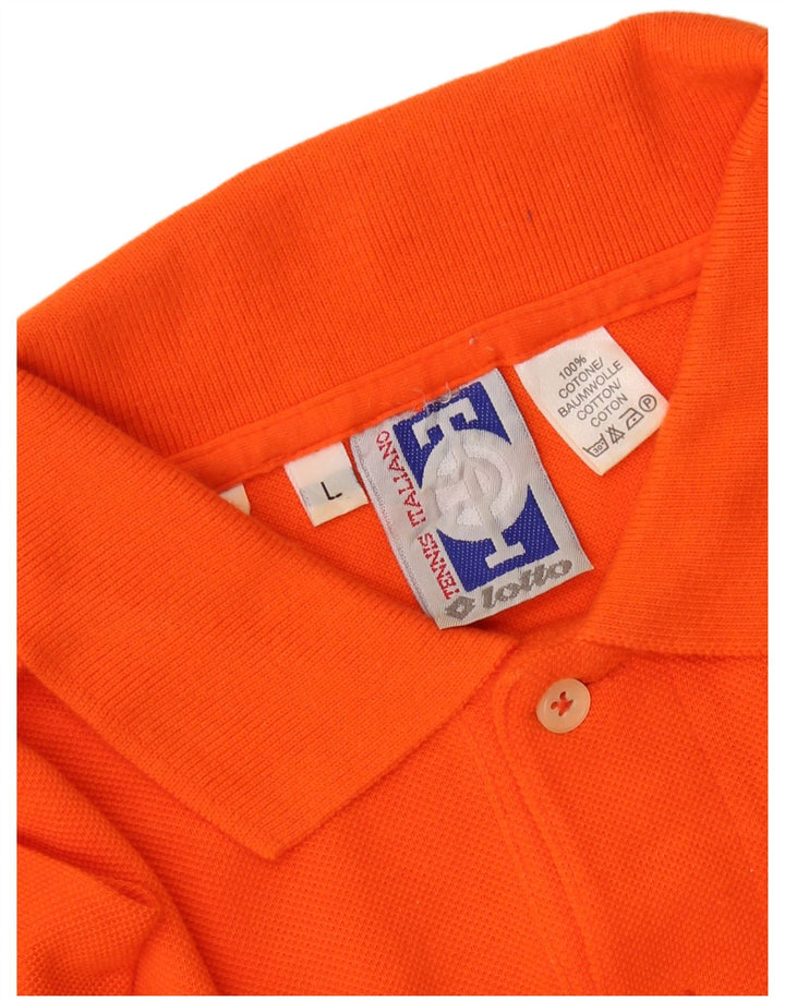 LOTTO Herren-Poloshirt, groß, orange, Baumwolle