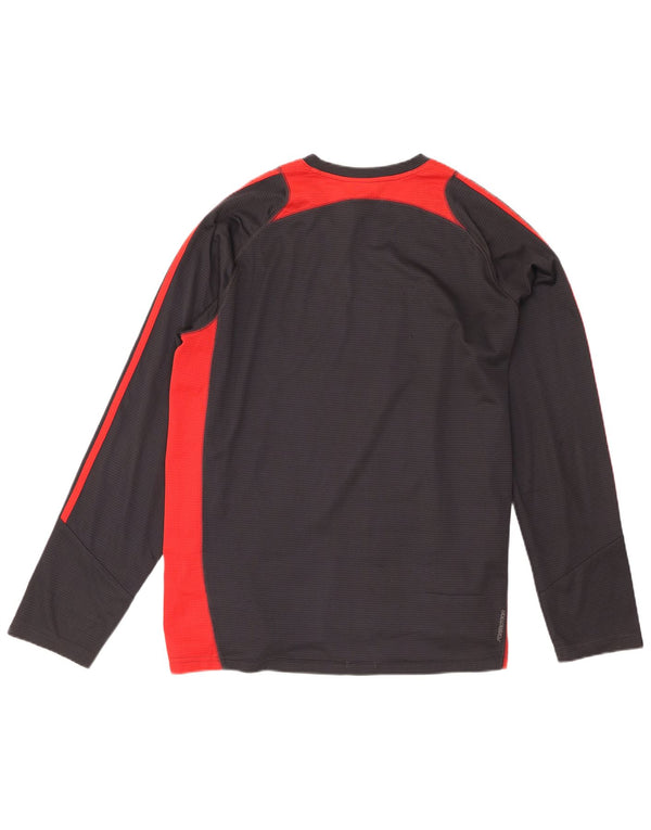 Adidas Herren Top Langarm XL Grau Colourblock Polyester