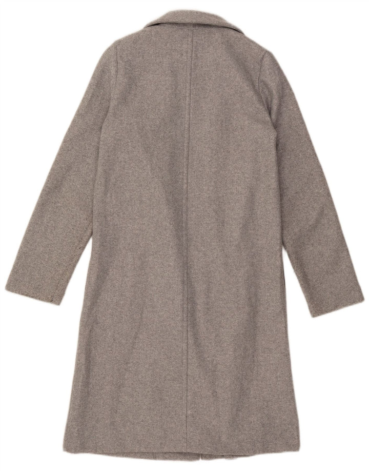 Zara Womens Open Overcoat UK 10 Small Grau Polyester