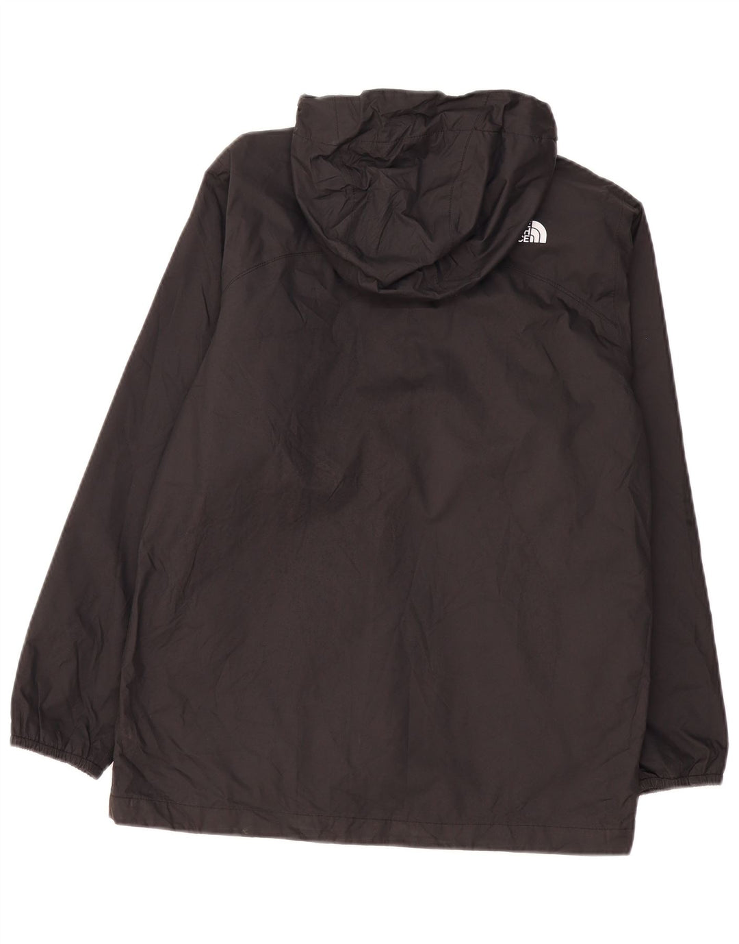 THE NORTH FACE Jungen-Regenjacke mit Kapuze, 11–12 Jahre, groß, schwarzes Polyester