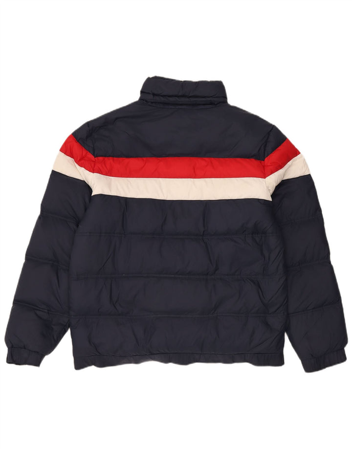 LOTTO Wattierte Herrenjacke UK 40 Large Marineblaues Colourblock-Nylon