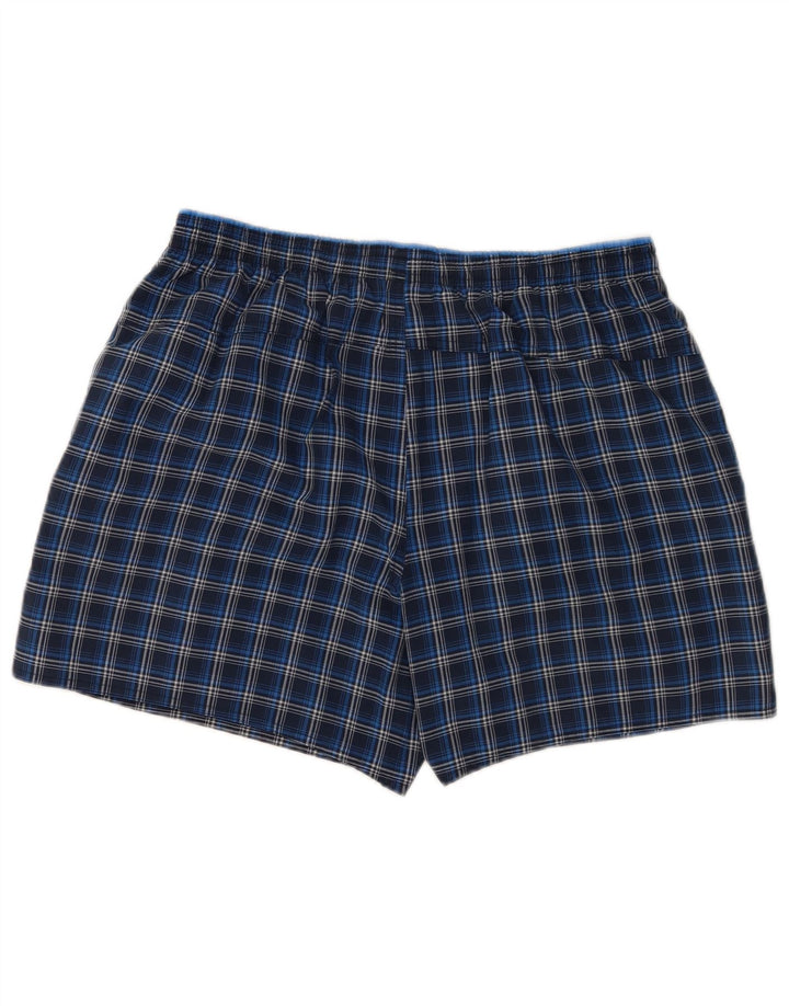 Adidas Herren-Badeshorts, groß, marineblau, kariert, Polyester