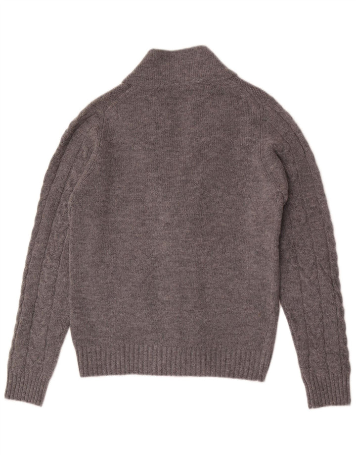 Gas Herren-Strickjacke, kleine graue Wolle