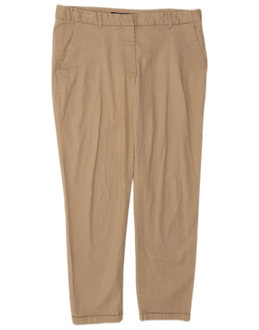 Zara Damen Slim Chino-Hose EU 40 Medium W30 L25 Beige