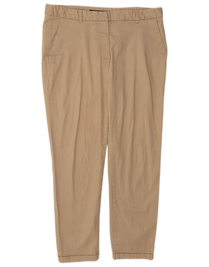 Zara Damen Slim Chino-Hose EU 40 Medium W30 L25 Beige