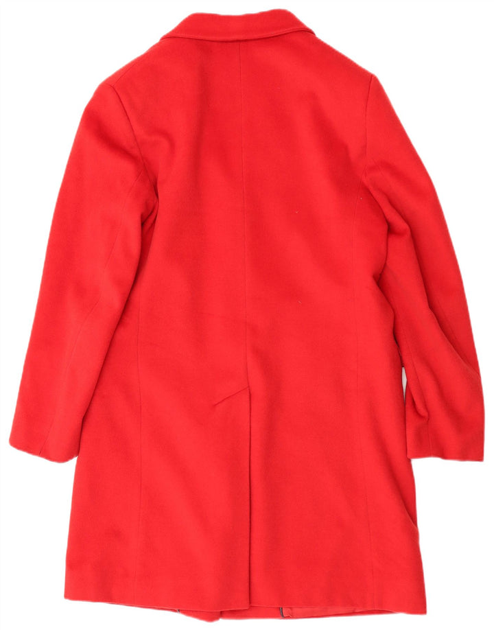 Burberry Damenmantel UK 14 Large Roter Wollklassiker