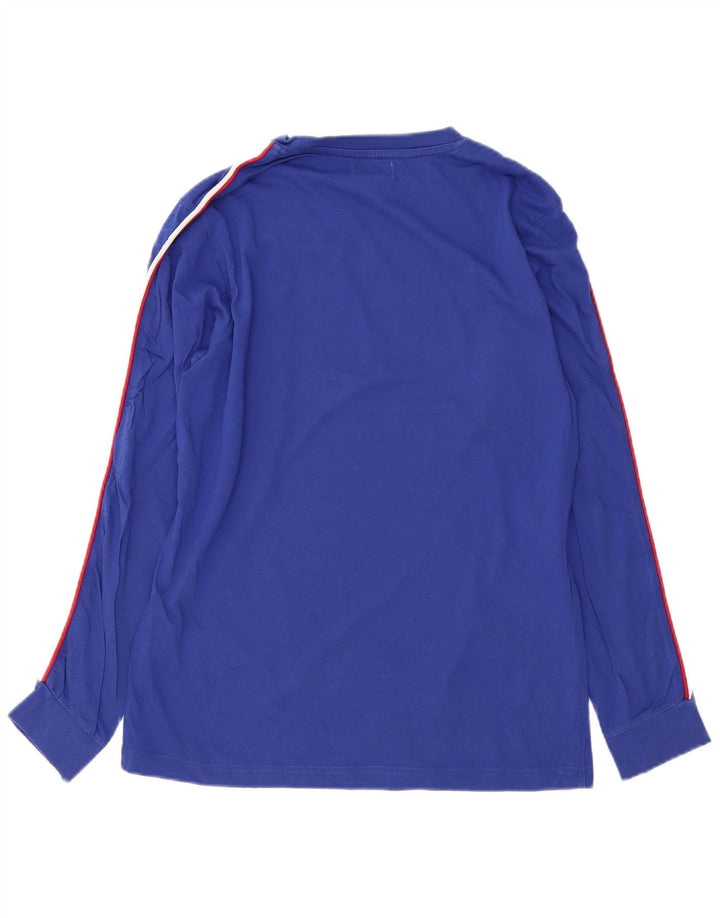 Kappa Herren-Oberteil, langärmelig, mittelblaue Baumwolle