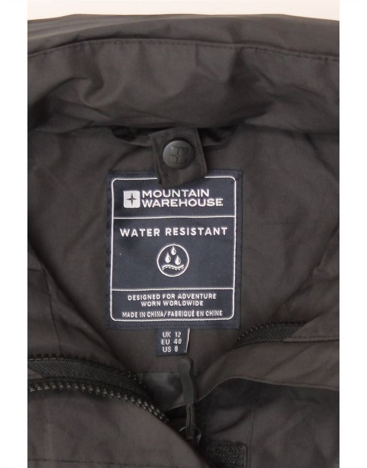Mountain Warehouse Damen-Regenjacke mit Kapuze, UK 12, mittelschwarz, Polyamid