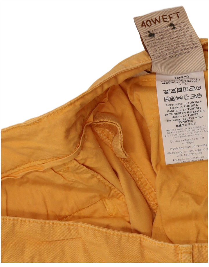 40Weft Herren Cargo Shorts IT 56 3XL W40 Gelbe Baumwolle