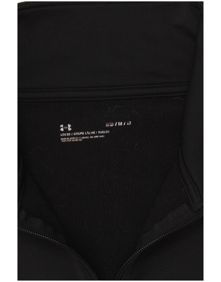 Under Armour Damen Crop Graphic Sweatshirt Pullover UK 14 Medium Schwarz