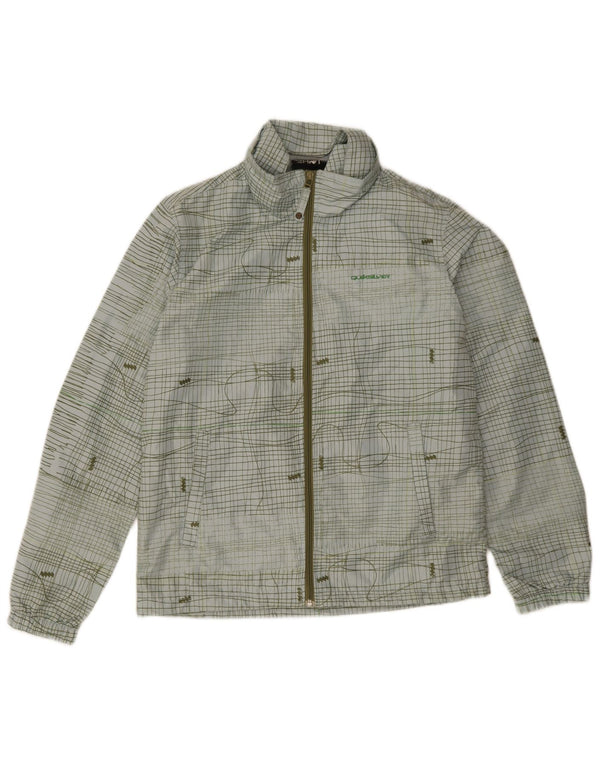 Quiksilver Damen Regenjacke UK 16 Large Blue Check Polyester