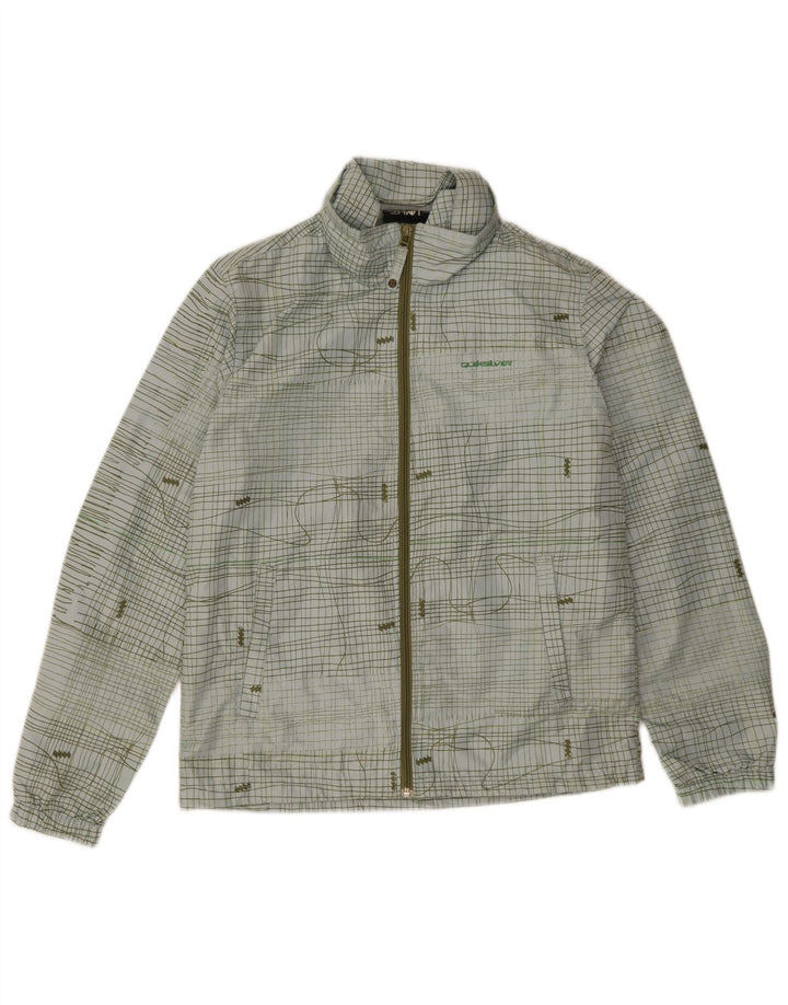 Quiksilver Damen Regenjacke UK 16 Large Blue Check Polyester
