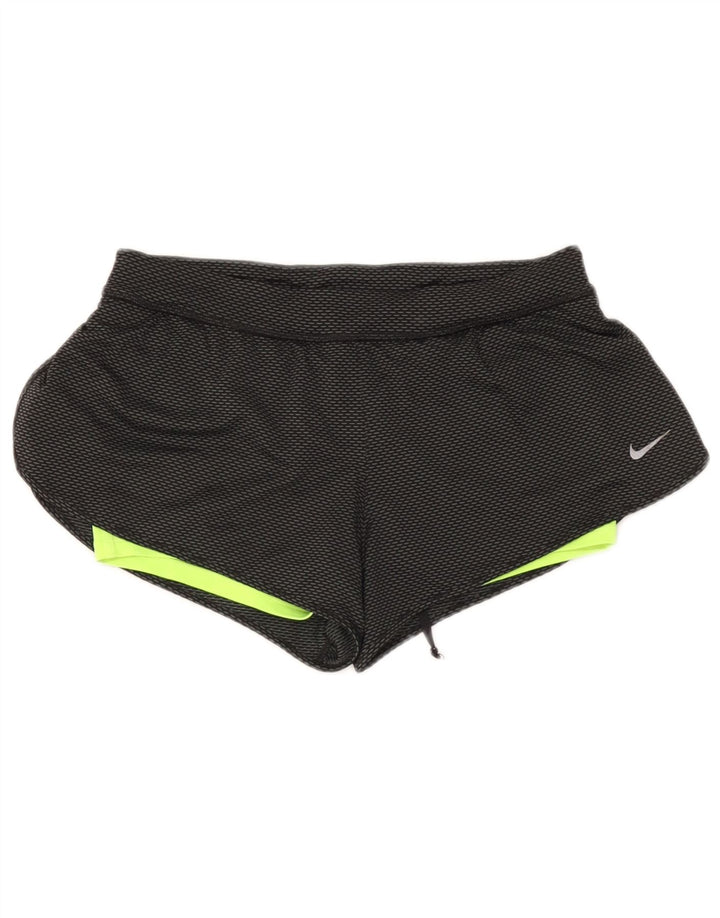 Nike Damen Dri Fit Sport Shorts UK 8 Small Schwarz Polyester