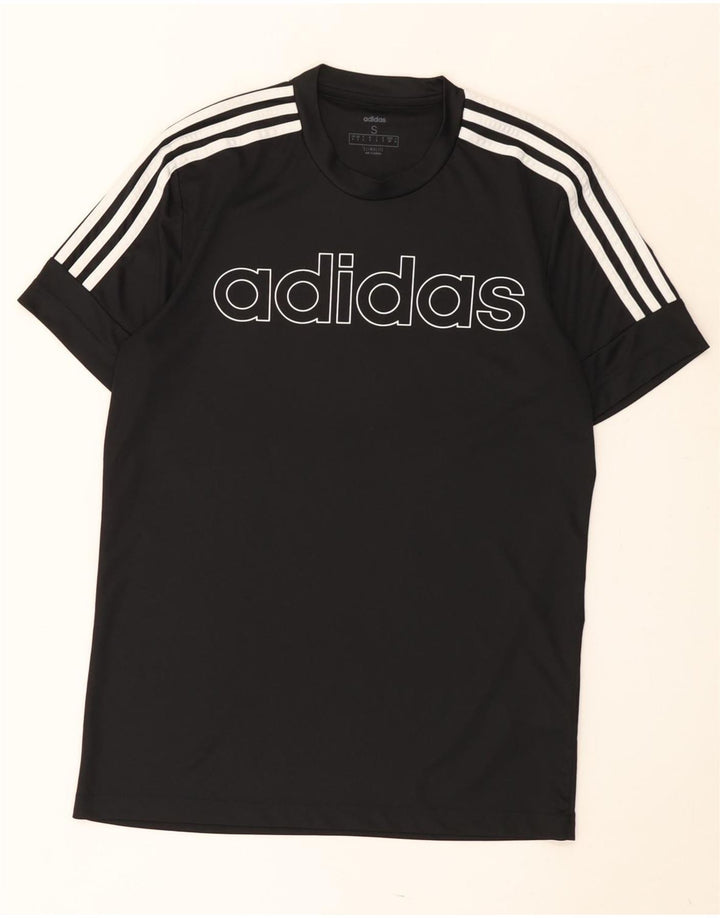 Adidas Herren Climalite Graphic T-Shirt Top Small Schwarz Polyester