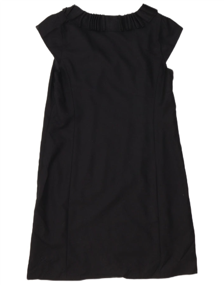 J. CREW Damen A-Linien-Kleid US 12 Large Schwarze Wolle