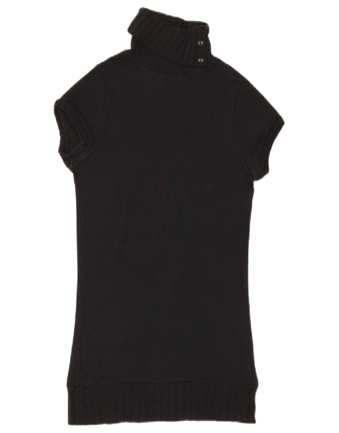 Kurzärmliger Damen-Pullover mit Knöpfen von Zara, Größe S, Schwarz