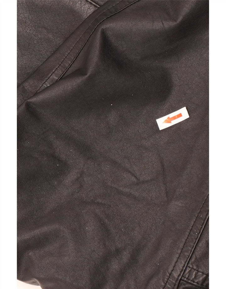 Vintage Herren Lederjacke UK 40 Large Schwarz
