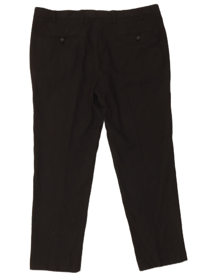 Marks & Spencer Herren Slim Anzughose W38 L29 Schwarz Polyester