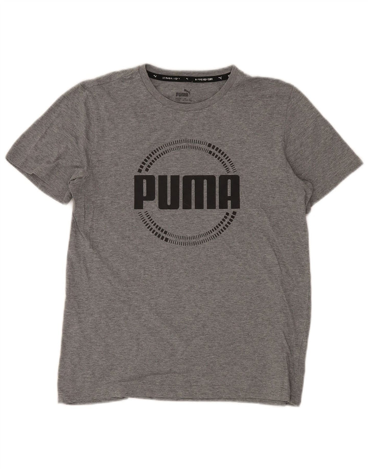 PUMA Jungen Graphic T-Shirt Top 13-14 Jahre Grau meliert