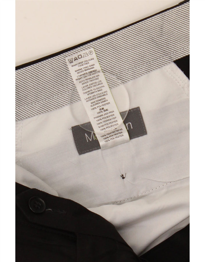 Marks & Spencer Herren gerade Chinohose W36 L31 Schwarz Polyester