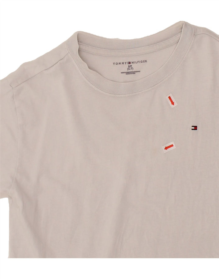 TOMMY HILFIGER Boys T-Shirt Top 6-7 Years Small  White Vintage Tommy Hilfiger and Second-Hand Tommy Hilfiger from Messina Hembry 