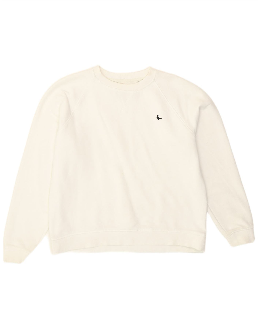 Jack Wills Damen-Sweatshirt-Pullover, UK-Größe 44, Größe L, weiße Baumwolle