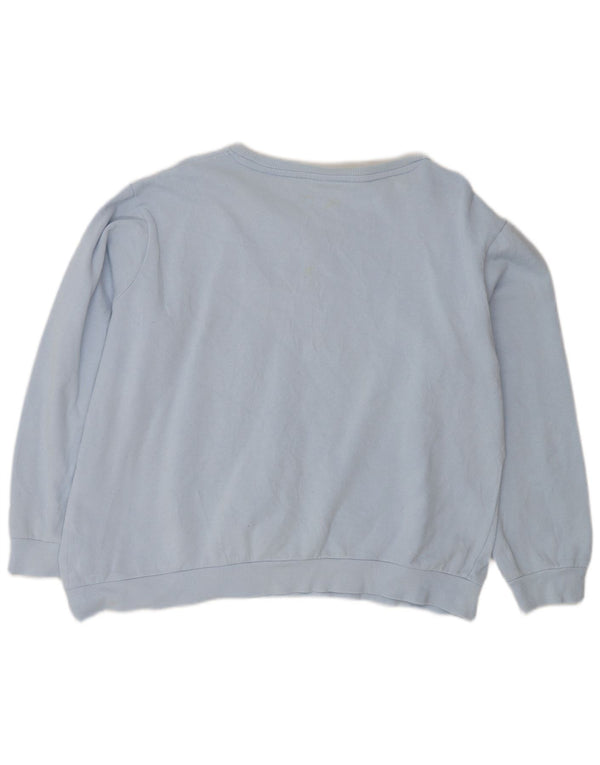 Fila Damen-Sweatshirt mit übergroßem, bauchfreiem Grafikmuster, UK 16, Größe L, Blau
