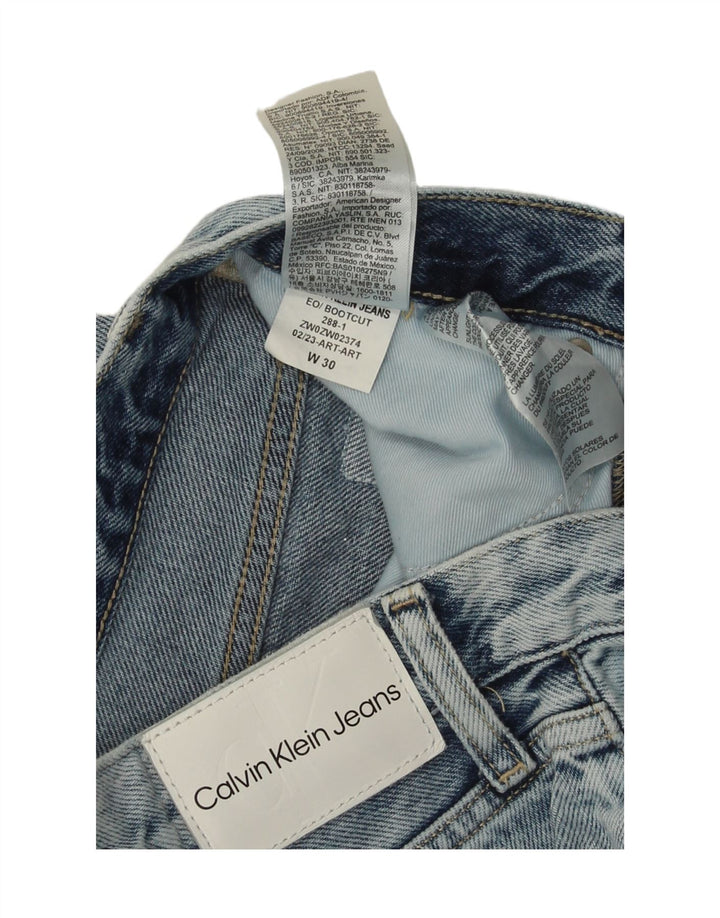 Calvin Klein Herren Bootcut Jeans W30 L33 Blaue Baumwolle