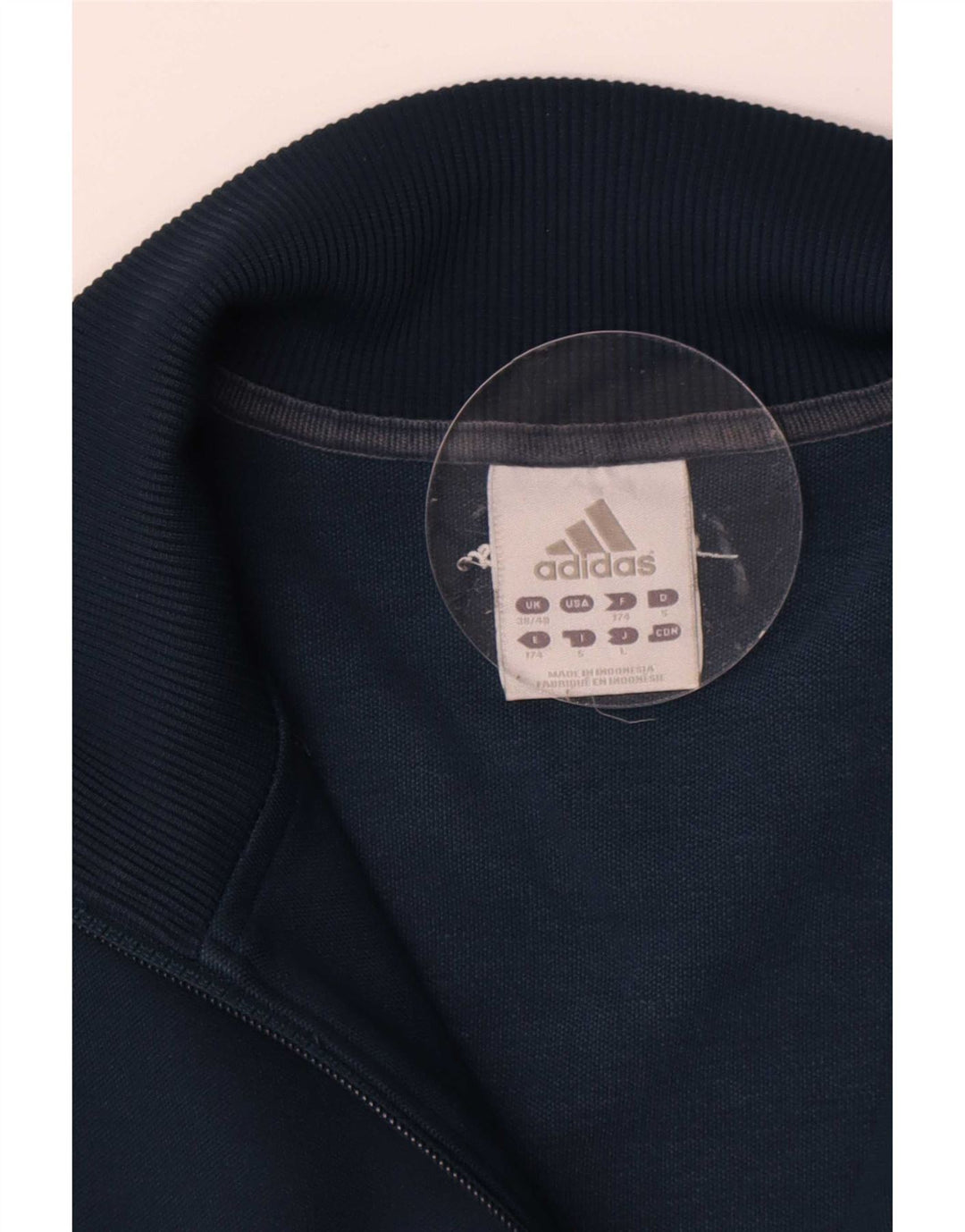 Adidas Herren Trainingsanzug Top Jacke UK 38/40 Medium Marineblau Polyester