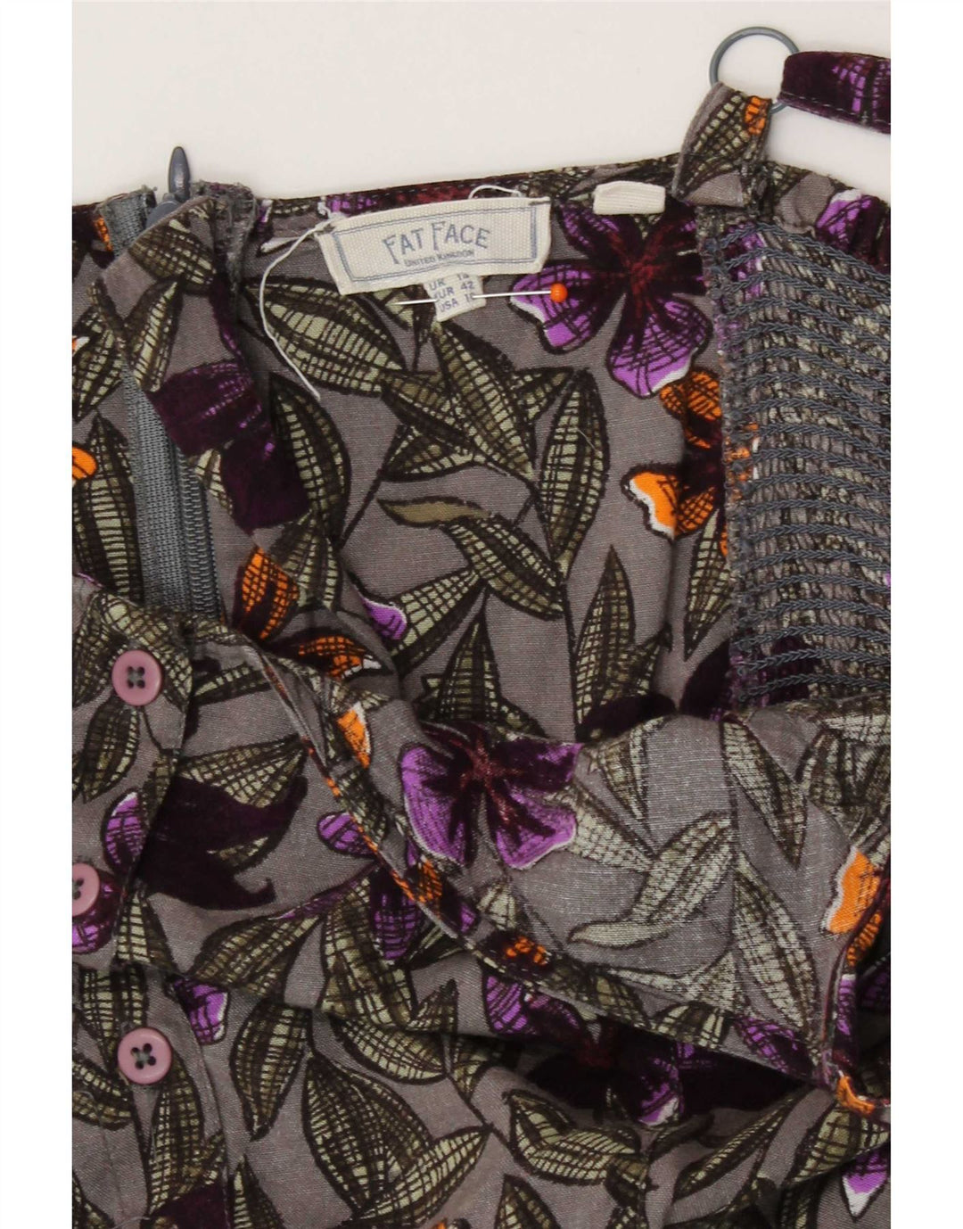 Fat Face Damen-Overall, ärmellos, Gr. 44, groß, mehrfarbig, mit Blumenmuster