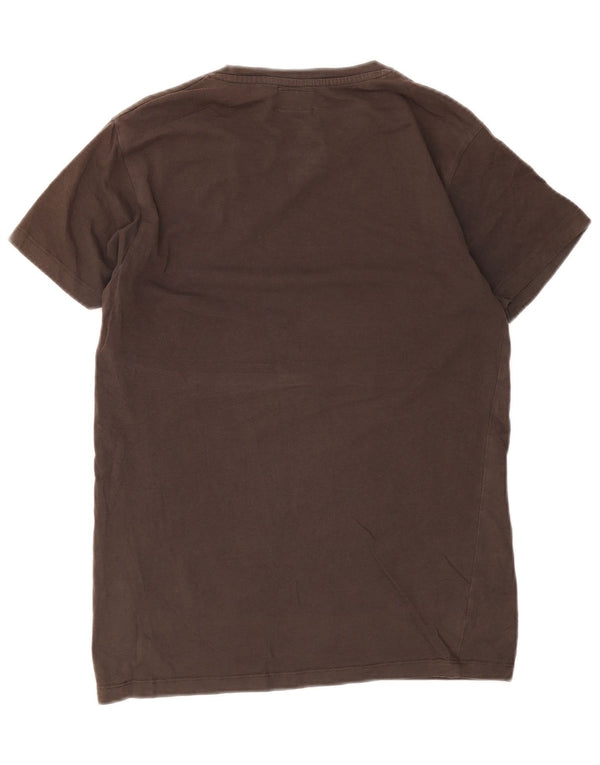 Jack & Jones Mens Graphic T-Shirt Top Large Brown