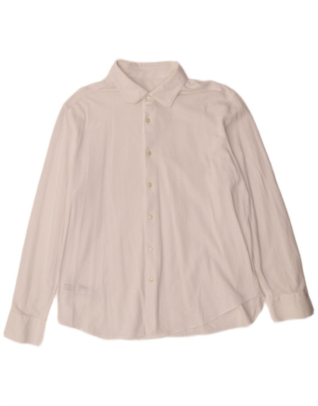 Massimo Dutti Herrenhemd 2XL Weiße Baumwolle