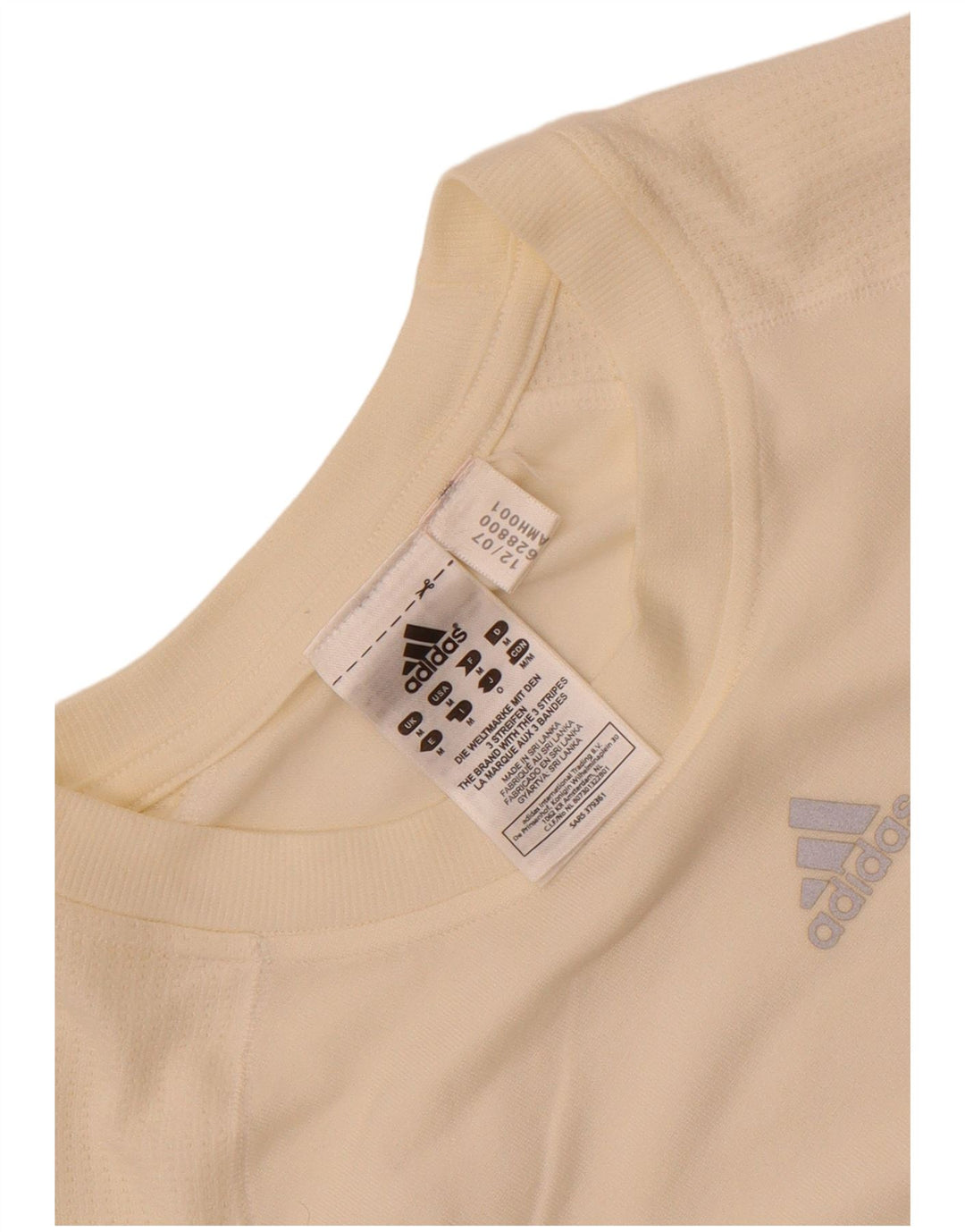 Adidas Herren T-Shirt Top Medium Weiß Nylon