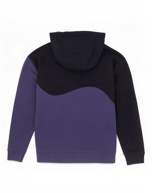 Jack Wills Herren-Kapuzenpullover mit Grafik, übergroß, Größe S, Marineblau, Farbblock
