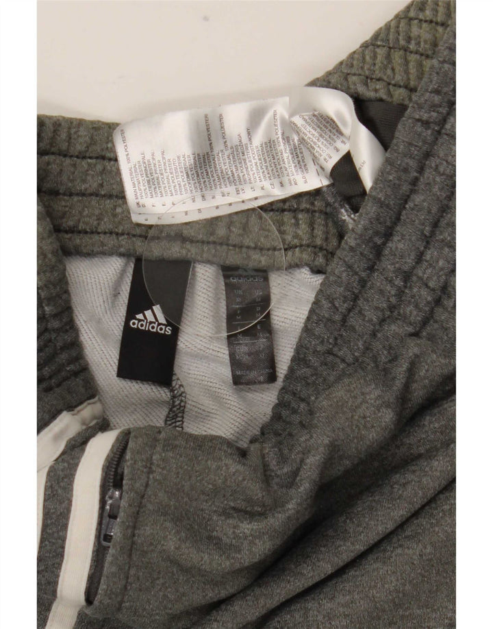 Adidas Herren-Trainingshose aus mittelgrauem Polyester