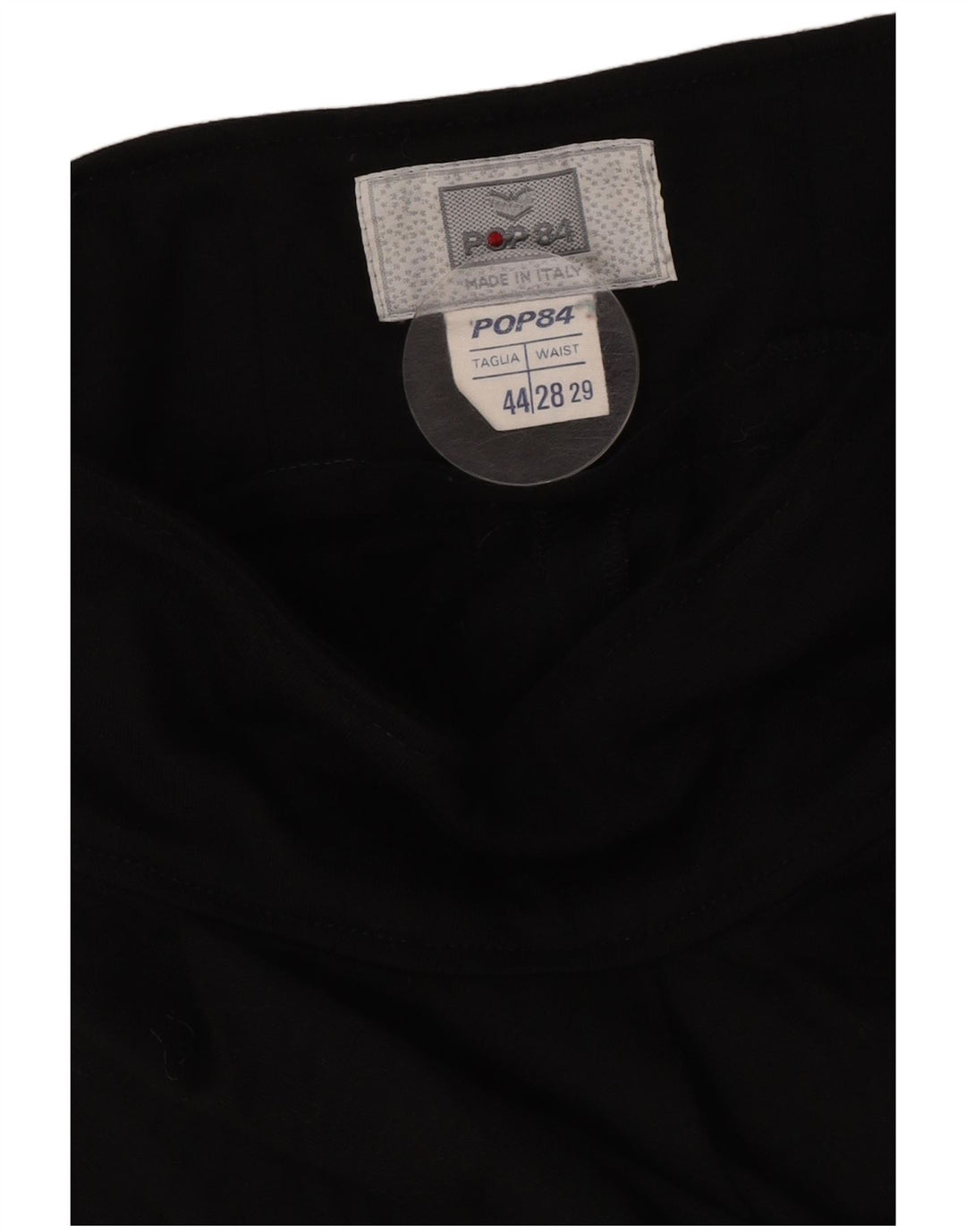 POP 84 Damen Asymmetrischer Rock IT 44 Medium W28 Schwarz Acryl