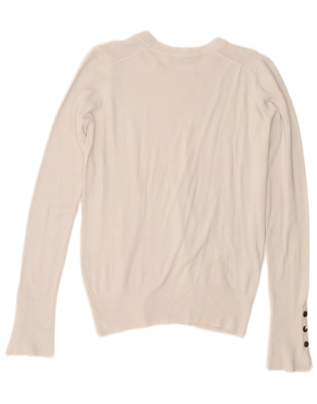 Zara Damen-Pullover mit Rundhalsausschnitt, Gr. 10, Größe S, Weiß